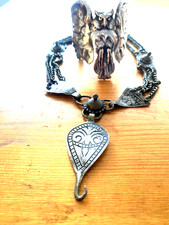 Alter Armreifen (Silber?) Eule Jugendstil und alte  Kette