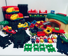 Playmobil 1.2.3 - Großes Eisenbahnset Paket - 2 x E-Lok - GUT   #1344