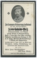 Orig. Sterbebild Soldat RIR.1