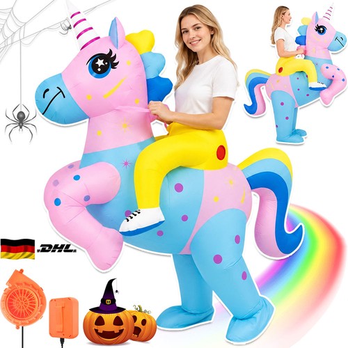 Aufblasbares einhorn kostüm - aufblasbares,