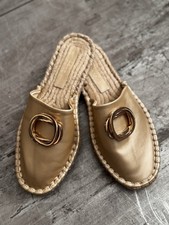 Espantrilles Damen Schuhe Gold