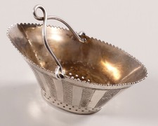 Teesieb Korb Miniatur Silber