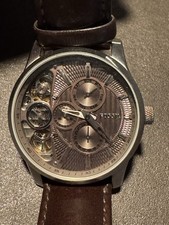 Fossil Herren-Armbanduhr Twist Me-1098 111010 Braun Leder Armband