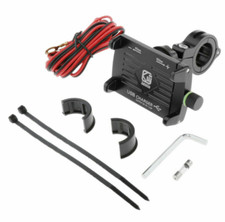 Motorrad Handyhalterung Roller Handyhalter Quad USB Steckdose Anschluss TK