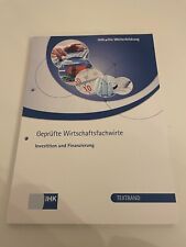 Geprüfte Wirtschaftsfachwirte Investition und Finanzierung IHK Textband