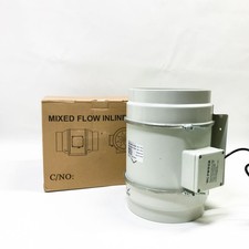 Abluftventilator,Hon&Guan Rohrventilator Mischdurchfluss Rohrlüfter mit Starker