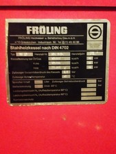 Holzheizkessel Fröling FH 25, rot, 22kW Größe  ca.  75cm x 50cm x 95cm