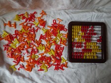 3 x Buchstabenspiel ,Rechentafel ,Rechenbrett ,Plaste ,Lineal holz ,DDR ,