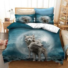 Wolf im Winter Bettbezug 80x80 Kissenbezug Bettwäsche Set135x200 200x200 220x240