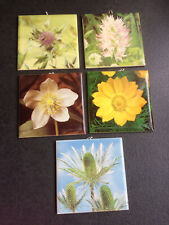 Villeroy + Boch Kacheln, Blumenmotive, Made in France, 10 cm, mit Aufhänger