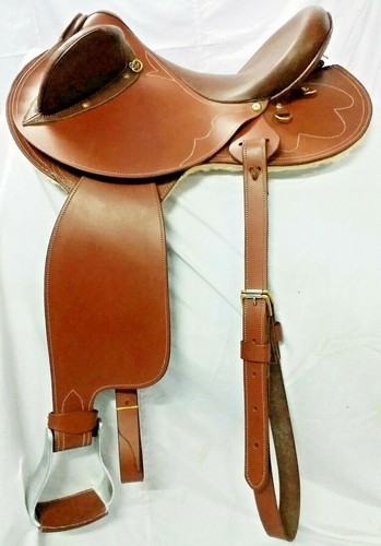 Zwei rührsattel leder - zwei, 17"