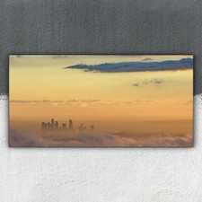 Stadt Landschaft Sonnenuntergang 100x50 Leinwand Wandbilder XXL Canvas