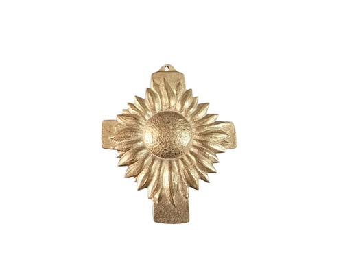 Vintage bronze kreuz kruzifix - kreuz,