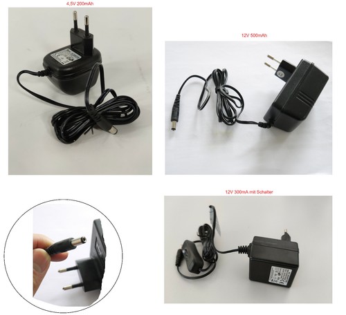 Ersatztrafo mit kabel 5v - kabel, 4,5v