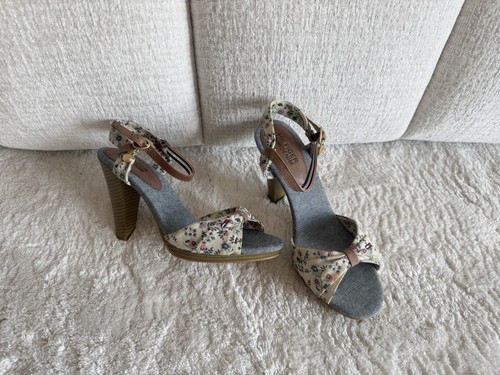 Vintage florale sandaletten - florale,
