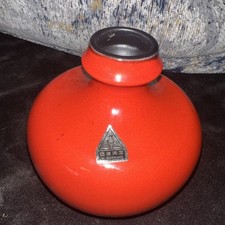 KRUG von Gerz Vase Rot Keramik 70er Jahre Retro Vintage Alt Super Zustand 607/12