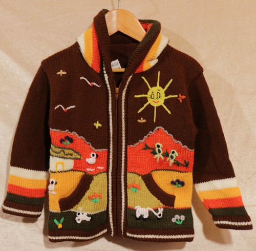 Kinder strickjacke dunkelbraun - kinder,