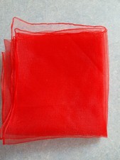 NEU * Transparentes Halstuch/Kopftuch *  73 x 73 cm * Polyester * rot * NEU     