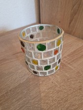 Boltze Gruppe Windlicht Mosaik Kerzenhalter Vintage Stil Glas Deko