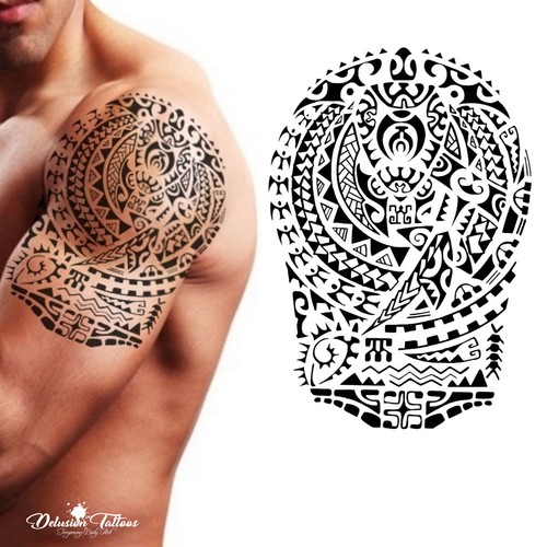 Tribal temporäres tattoo - tribal,