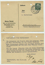 93680 - Postkarte Anton Derlet Wein- u. Spirituosenhandlung - Würzburg 23.8.1941