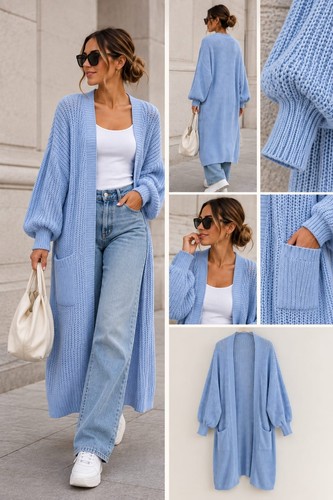 Italy strick jacke lang - italy,