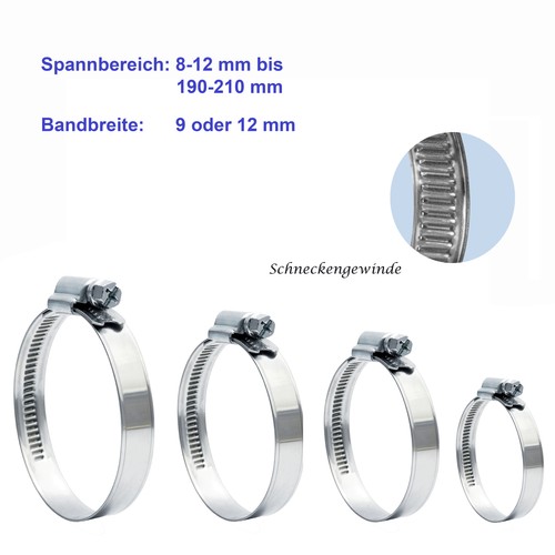Schlauchschellen edelstahl - schlauchschellen, w2