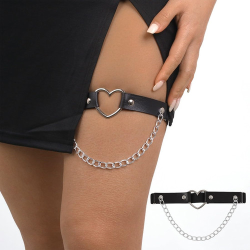 2pcs leder bein strumpfband - 2pcs,