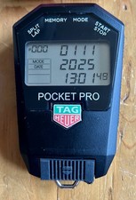 Tag Heuer Pocket Pro Stopwatch Rallye Start Stoppuhr Neuwertig OVP Halterung