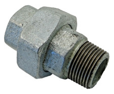 Grüner Verschraubung Rohrfitting Fittings Rohr 1" IG / AG Temperguss - verzinkt