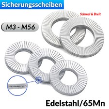 Sicherungsscheiben Keilsicherungsscheiben M3-M56 65Mn/Edelstahl -Schmal & Breit
