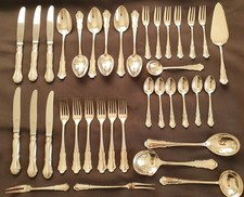 37 Teile WILKENS Dresdner Barock 90er Silberauflage versilbert 6 Personen 