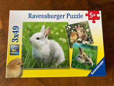 Ravensburger Puzzle 3 x 49 Teile Hasen/Kaninchen, No. 08041