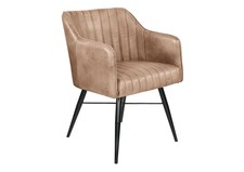 Stuhl Echtleder beige braun
