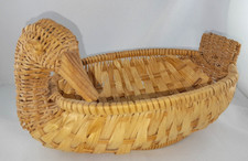 alter Flechtkorb Ente Handgemacht Deko Korb Vintage Landhausstil Ernte Holz ?