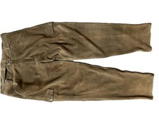 Hirschlederhose Lang Herren Gr. 52 Sämisch Gegerbt Butterweich Braun