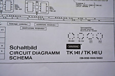 GRUNDIG Schaltplan TK 141, TK 141 U als Kopie
