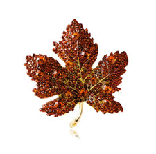 Edle Brosche Ahornblatt