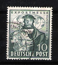 Bi – Zone „ Exportmesse Hannover “ MiNr. 103 zu 10 Pfg gestempelt gemäß Scan