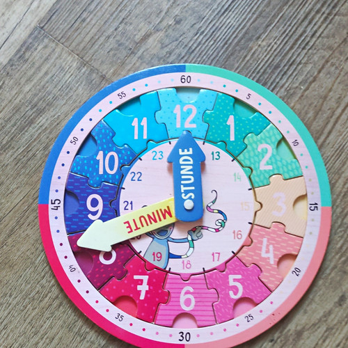 Holz lernuhr puzzle kinder - holz,