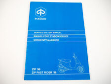 Piaggio Zip 50 und Fast Rider 1996 Werkstatthandbuch Nachtrag Reparaturanleitung