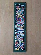 Wandbild 80 X 20  cm handgemalte abstrakte Kunst gebraucht