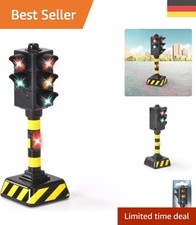 Schwarze Spielzeug-Ampel für