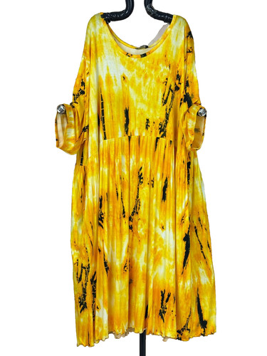 Akh ballon kleid - kleid, gelb