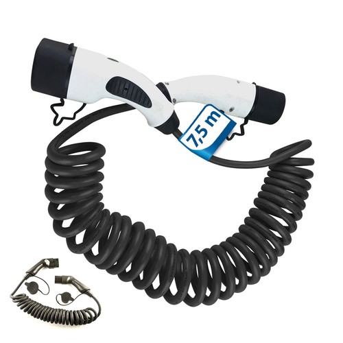 Spiral ladekabel 1 - 7.5m,