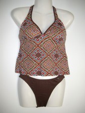 Tankini braun und gemustert