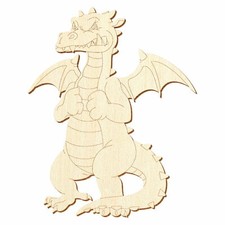 Drolliger Holz Drache V4 - Deko Basteln 5-50cm