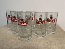 6 X Tyskie Gläser Glas Krug