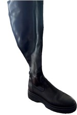 Strumpfstiefel Stiefel Schwarz Ökoleder
