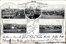 Ak Auerbach im Vogtland, Postkarte mit Landschaftsbildern, Orte ... - 4683056